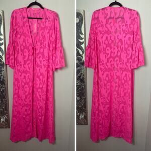 NWT LILLY PULITZER COVERUP SWIM PINK SMALL
